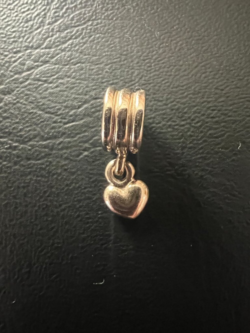 RETIRED Authentic Pandora Solid 14K Gold Hanging Heart Dangle Charm 750198 - Picture 4 of 8